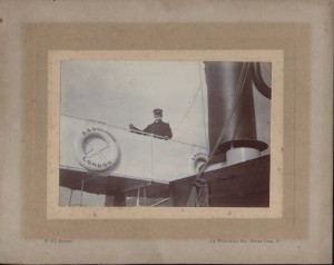 Captain Henry Thomas Thorne on the GWR Dolphin, Dartmouth, Devon.