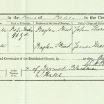 Ancestor's wedding certificate