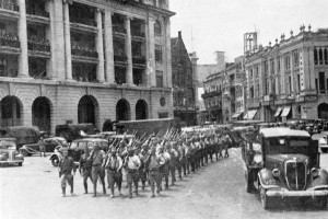 Japanese March in Singapore © IWM (HU 2787)