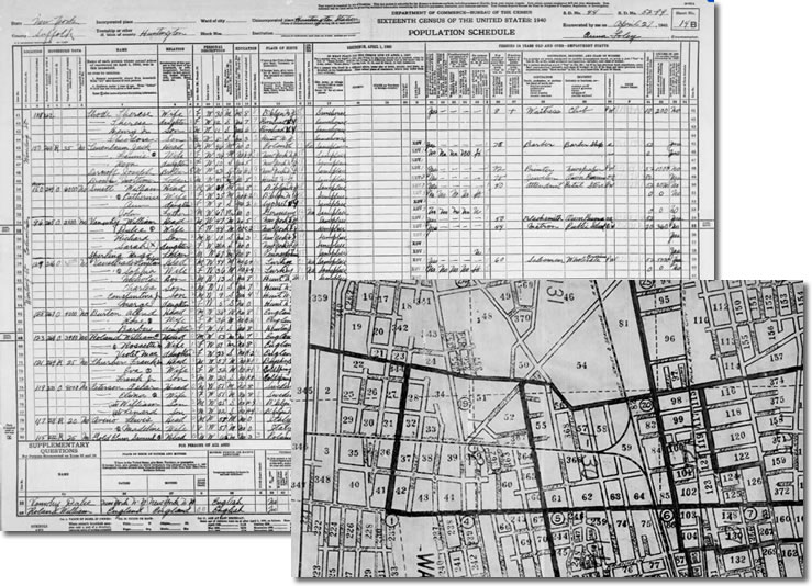 US census maps on TheGenealogist