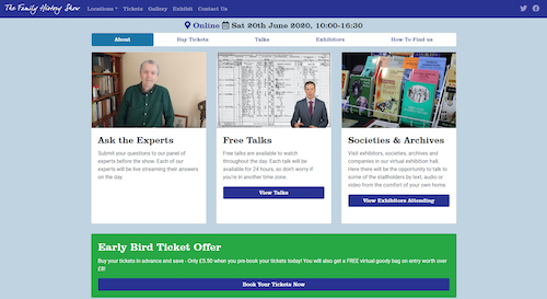 The Family History Show Online home page