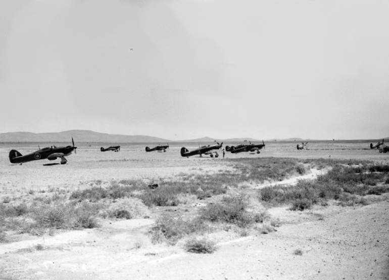 Hurricanes of No. 80 Squadron in Palestine, June 1941 as flown by Roald Dahl