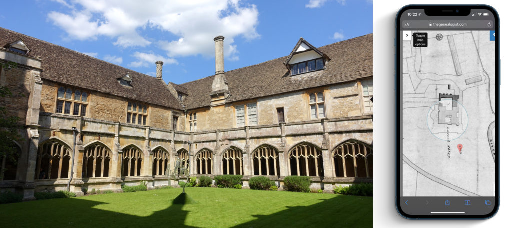 Lacock Abbey on a tithe map