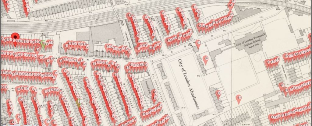 1901 Census on detailed maps