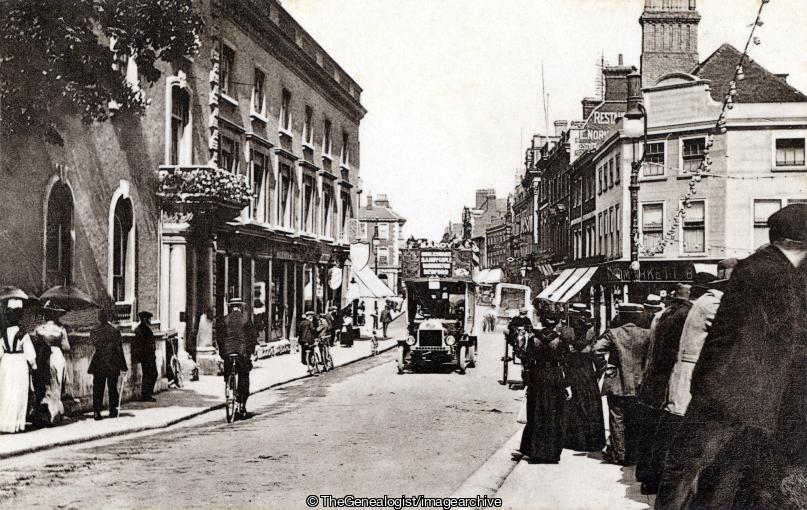 Bedford High Street from Image Archive at TheGenealogist