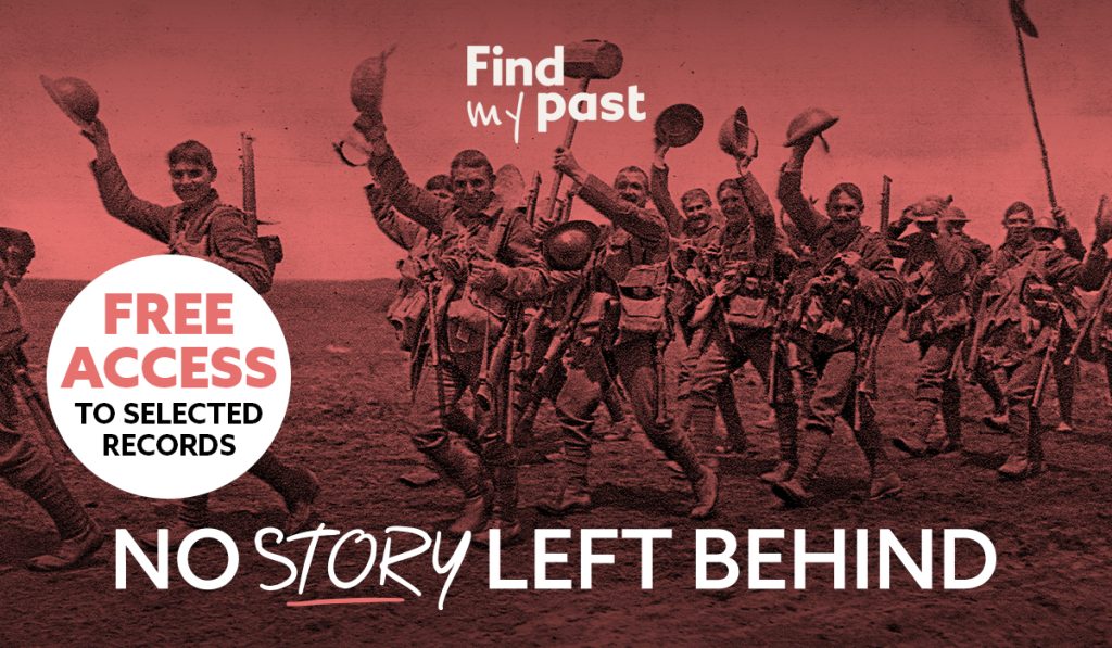 Findmypast Remembrance day promo